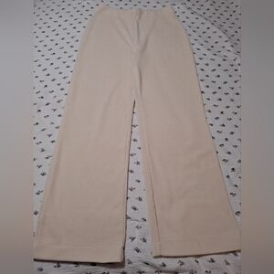 Mango Wide Leg Pants in Light Beige